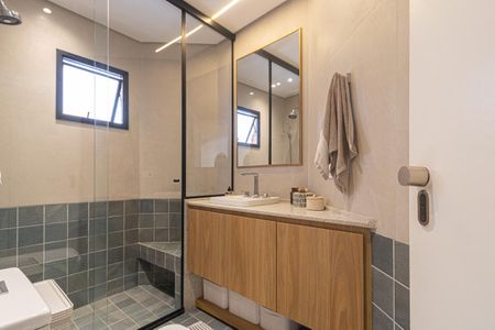 Banheiro de apartamento para alugar com 1 quarto, 42m² em Vila Nova Conceição, São Paulo