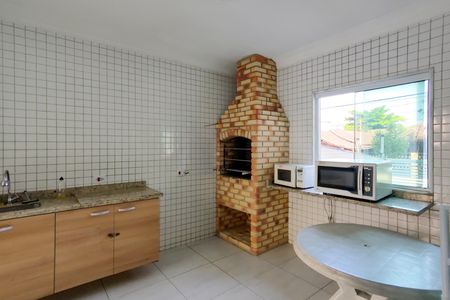 Área comum - Churrasqueira de apartamento para alugar com 1 quarto, 45m² em Boqueirão, Praia Grande