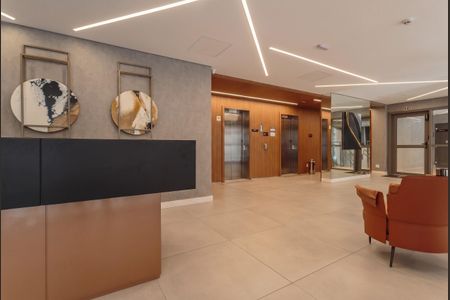 Hall de entrada de apartamento para alugar com 2 quartos, 54m² em Indianópolis, São Paulo