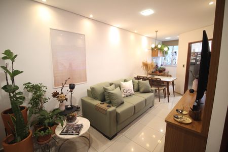 Sala de apartamento à venda com 3 quartos, 70m² em Bairro da Glória, Contagem