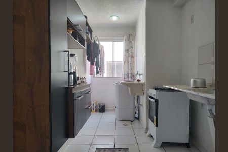 Cozinha de apartamento para alugar com 2 quartos, 42m² em Residencial Cosmos, Campinas