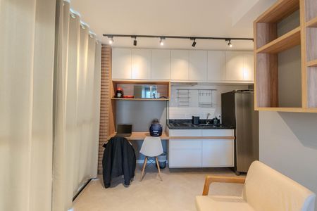 Cozinha de kitnet/studio à venda com 1 quarto, 27m² em Bela Vista, São Paulo