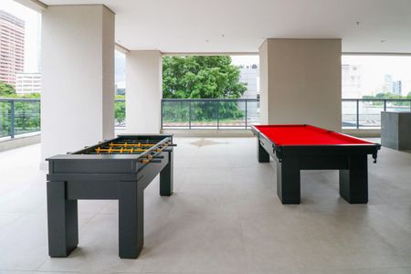 Studio para alugar com 25m², 1 quarto e sem vaga Studio para alugar com 25m², 1 quarto e sem vagaÁrea comum - Sala de Jogos