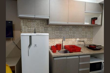 Cozinha de apartamento para alugar com 1 quarto, 21m² em Centro Histórico de São Paulo, São Paulo