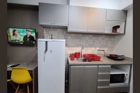 Cozinha de apartamento para alugar com 1 quarto, 21m² em Centro Histórico de São Paulo, São Paulo