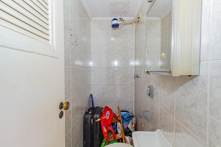Banheiro de serviço de apartamento à venda com 3 quartos, 115m² em Santo Amaro, São Paulo