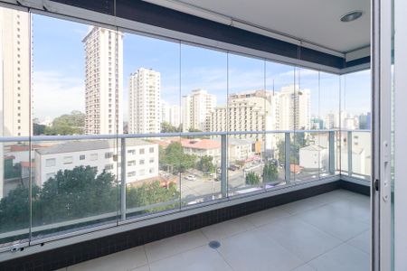 Sala - Varanda de apartamento para alugar com 1 quarto, 50m² em Campo Belo, São Paulo
