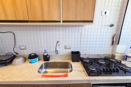 Cozinha de apartamento para alugar com 1 quarto, 38m² em Cidade Ocian, Praia Grande