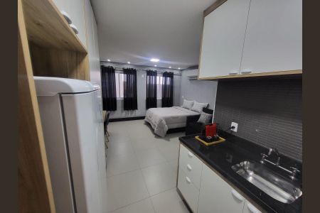 Cozinha de apartamento à venda com 1 quarto, 29m² em Centro Histórico de São Paulo, São Paulo