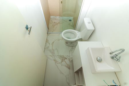 Banheiro de kitnet/studio à venda com 1 quarto, 30m² em Jardim Sabara, São Paulo