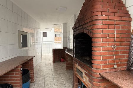 Área comum - Churrasqueira de apartamento para alugar com 1 quarto, 55m² em José Menino, Santos