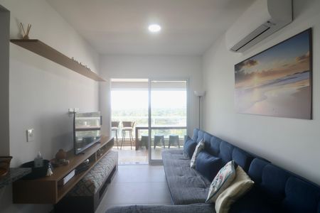Sala de apartamento para alugar com 1 quarto, 56m² em Balneario Cidade Atlantica, Guarujá