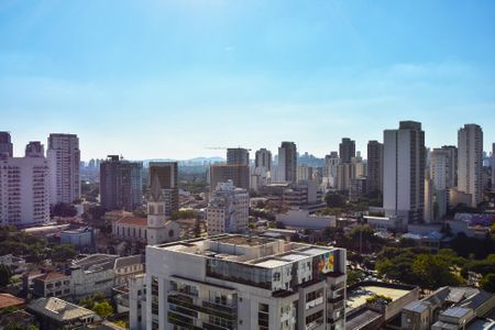 vista varanda Sala de kitnet/studio à venda com 1 quarto, 29m² em Pinheiros, São Paulo