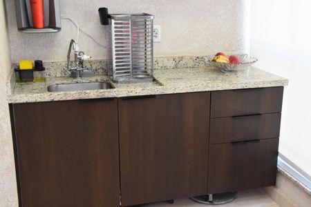 Área gourmet pia de apartamento à venda com 2 quartos, 69m² em Medeiros, Jundiaí