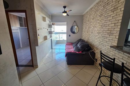 Sala de apartamento para alugar com 1 quarto, 49m² em Aviação, Praia Grande