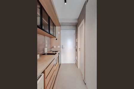 Cozinha de kitnet/studio para alugar com 1 quarto, 22m² em Vila Mariana, São Paulo