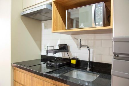 Cozinha de apartamento à venda com 1 quarto, 22m² em Jardim Paulista, São Paulo