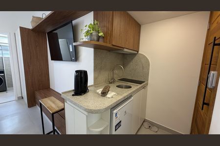 Cozinha de kitnet/studio à venda com 1 quarto, 22m² em Copacabana, Rio de Janeiro