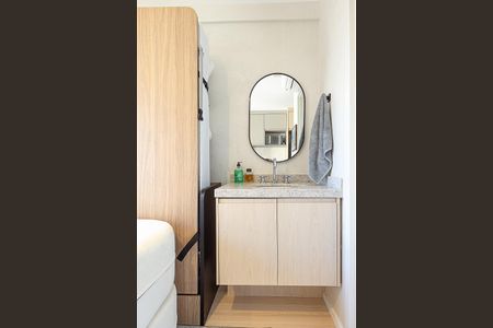 Banheiro de kitnet/studio à venda com 1 quarto, 21m² em Indianópolis, São Paulo