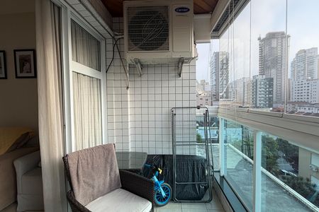 Varanda da Sala de apartamento para alugar com 2 quartos, 96m² em Embaré, Santos