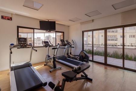 Área comum - Academia de apartamento para alugar com 1 quarto, 42m² em Vila Nova Conceição, São Paulo