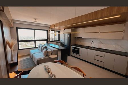 Sala/cozinha de apartamento para alugar com 2 quartos, 63m² em Serrinha, Goiânia