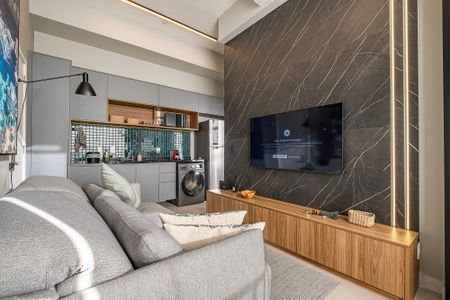 Sala/Cozinha de apartamento à venda com 1 quarto, 60m² em Pinheiros, São Paulo