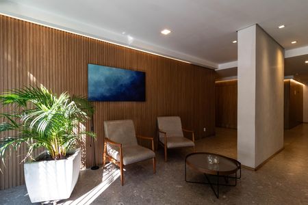 Apartamento à venda com 47m², 1 quarto e 1 vaga Apartamento à venda com 47m², 1 quarto e 1 vagaHall social