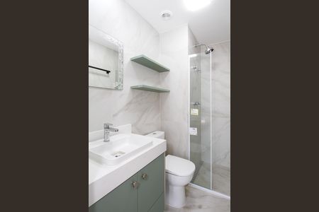 Banheiro de apartamento para alugar com 1 quarto, 30m² em Jardim Paulista, São Paulo