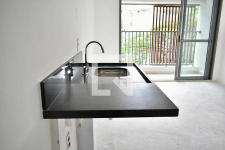 Cozinha de apartamento à venda com 1 quarto, 27m² em Vila Clementino, São Paulo