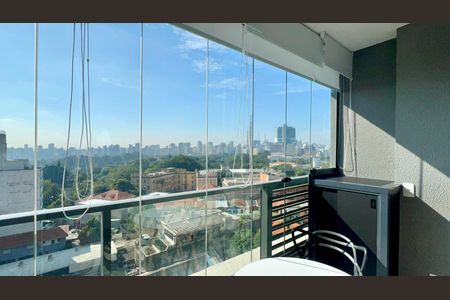 Varanda de kitnet/studio para alugar com 1 quarto, 26m² em Pinheiros, São Paulo