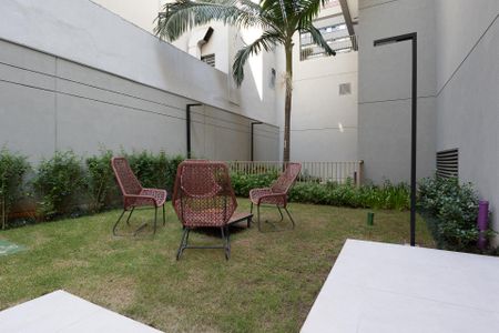 Área comum - Jardim de kitnet/studio para alugar com 1 quarto, 24m² em Vila Olímpia, São Paulo