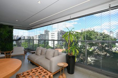 Varanda de apartamento à venda com 4 quartos, 186m² em Brooklin Novo, São Paulo