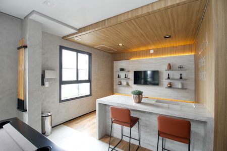 Área Comum - Sala de Jogos de kitnet/studio para alugar com 1 quarto, 28m² em Pinheiros, São Paulo
