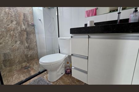 Banheiro social  de apartamento à venda com 2 quartos, 55m² em Jardim Imperial, Lagoa Santa