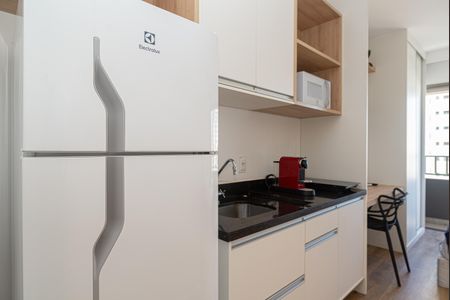 Cozinha de kitnet/studio para alugar com 1 quarto, 25m² em Consolação, São Paulo