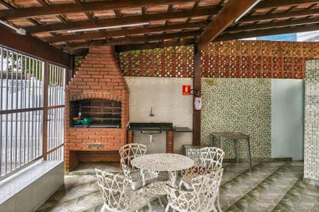 Área comum - Churrasqueira de apartamento para alugar com 1 quarto, 45m² em Guilhermina, Praia Grande