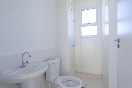 Banheiro social  de apartamento à venda com 2 quartos, 43m² em Arvoredo Ii, Contagem