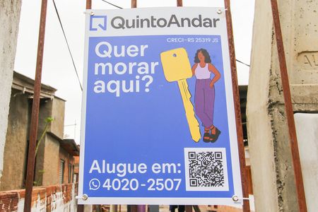 Placa de kitnet/studio para alugar com 1 quarto, 25m² em Harmonia, Canoas