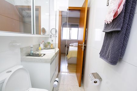 Banheiro da Suíte de apartamento à venda com 3 quartos, 150m² em Nova Granada, Belo Horizonte