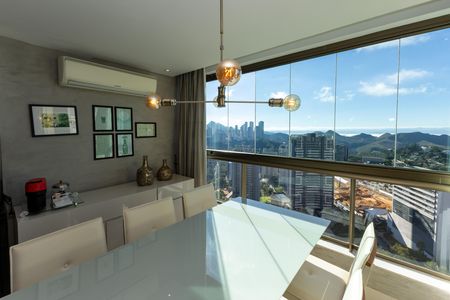 Sala de Jantar - Varanda de apartamento à venda com 1 quarto, 57m² em Vila da Serra, Nova Lima