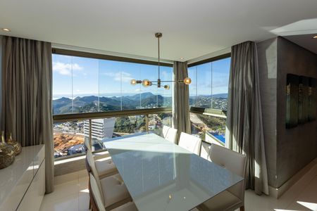 Sala de Jantar - Varanda de apartamento à venda com 1 quarto, 57m² em Vila da Serra, Nova Lima
