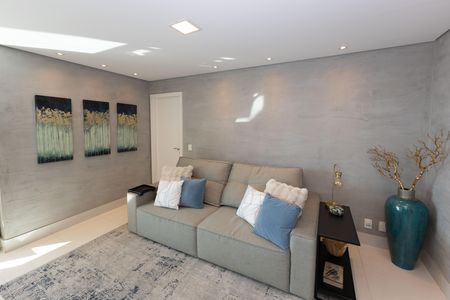 Sala de TV de apartamento à venda com 1 quarto, 57m² em Vila da Serra, Nova Lima