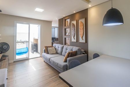 Sala  de apartamento à venda com 1 quarto, 77m² em Centro, Diadema