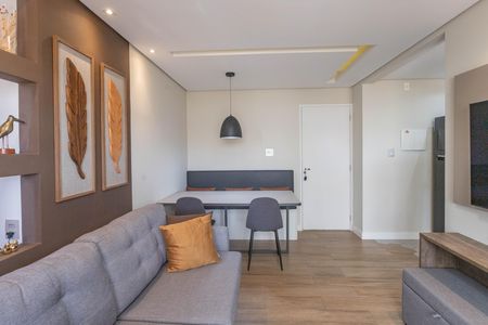 Sala  de apartamento à venda com 1 quarto, 77m² em Centro, Diadema