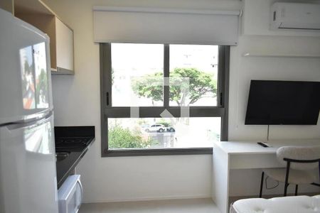 Cozinha de apartamento para alugar com 1 quarto, 28m² em Vila Clementino, São Paulo