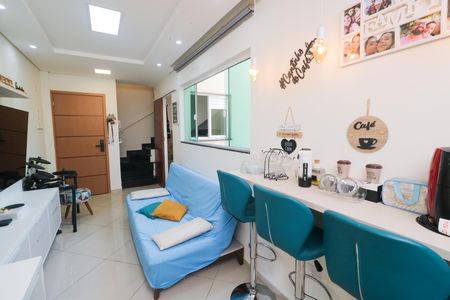 Sala de apartamento à venda com 3 quartos, 90m² em Vila Curuçá, Santo André
