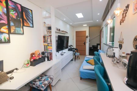 Sala de apartamento à venda com 3 quartos, 90m² em Vila Curuçá, Santo André