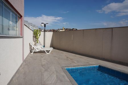 Área comum - Piscina de apartamento para alugar com 2 quartos, 47m² em Jardim Elizabete, Embu das Artes