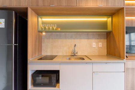 Cozinha de kitnet/studio à venda com 1 quarto, 32m² em Vila Gomes Cardim, São Paulo